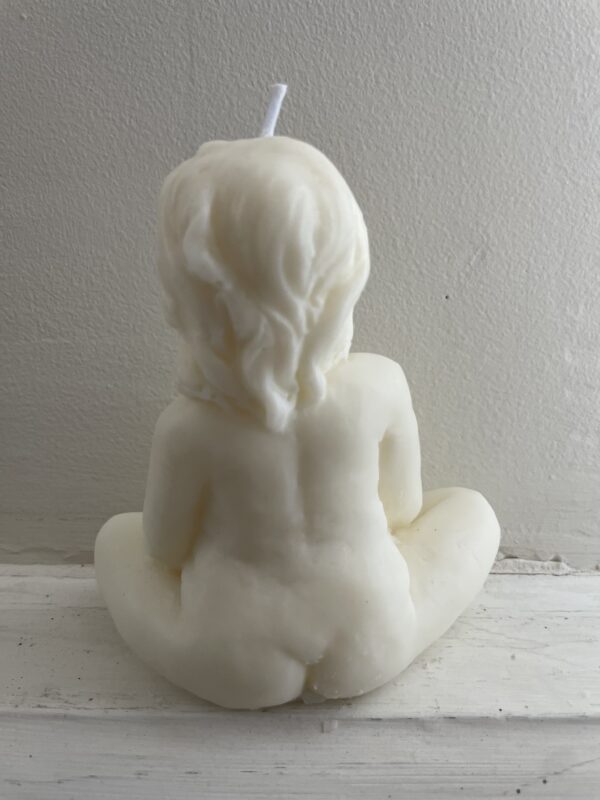 femme enceinte de dos bougie en cire d'abeille femme enceinte de dos